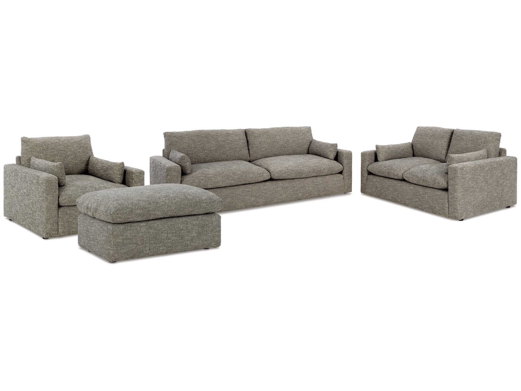 Dramatic Granite Sofa, Loveseat, Oversized Chair and Ottoman - Ornate Home