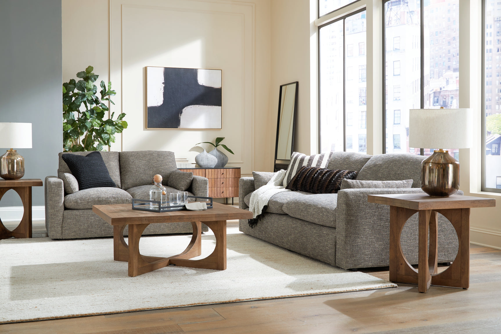 Dramatic Granite Sofa and Loveseat (Online Special Price) - Ornate Home