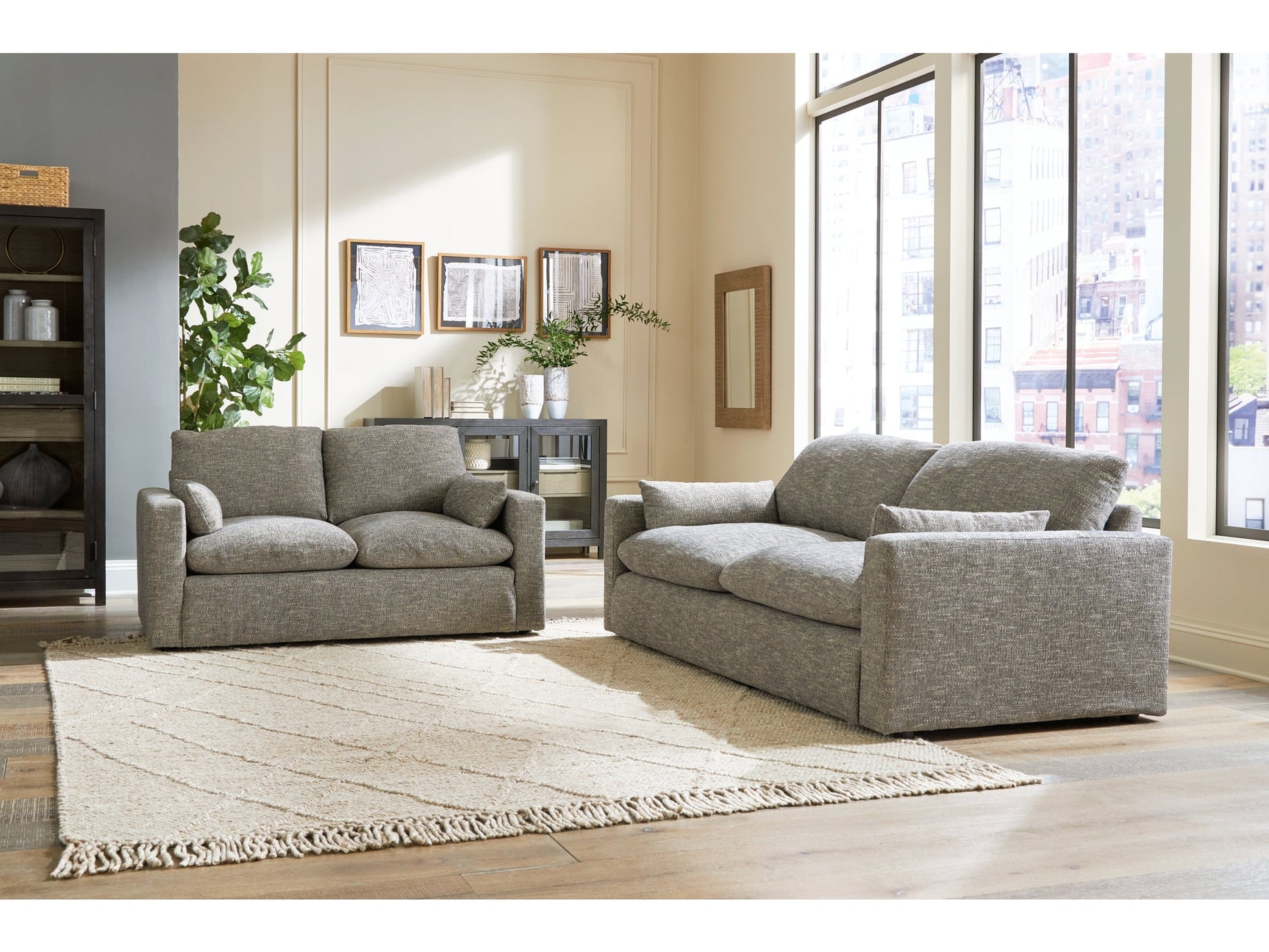 Dramatic Granite Sofa and Loveseat - Ornate Home