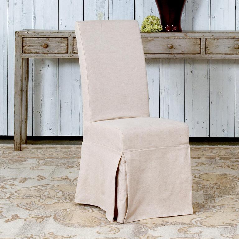 Draped Beige Side Chair (Set of 2) - Ornate Home