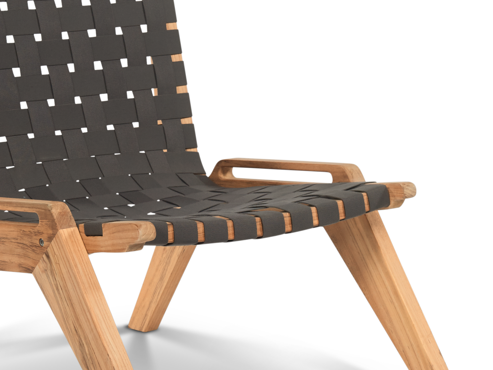 Draper Teak Taupe Grey Outdoor Woven Chat Chair - Ornate Home