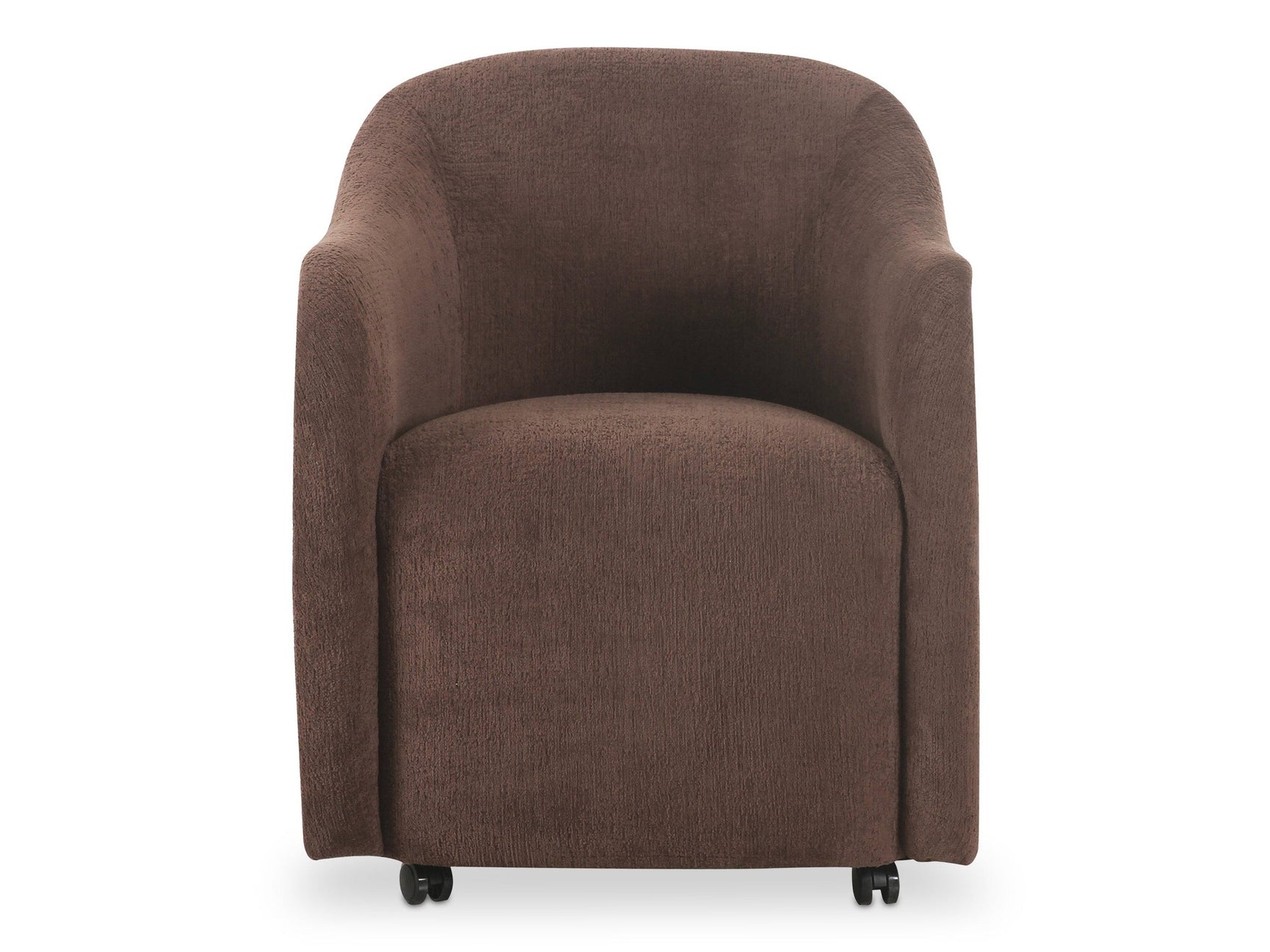 Drava Dark Brown Rolling Dining Chair - Ornate Home