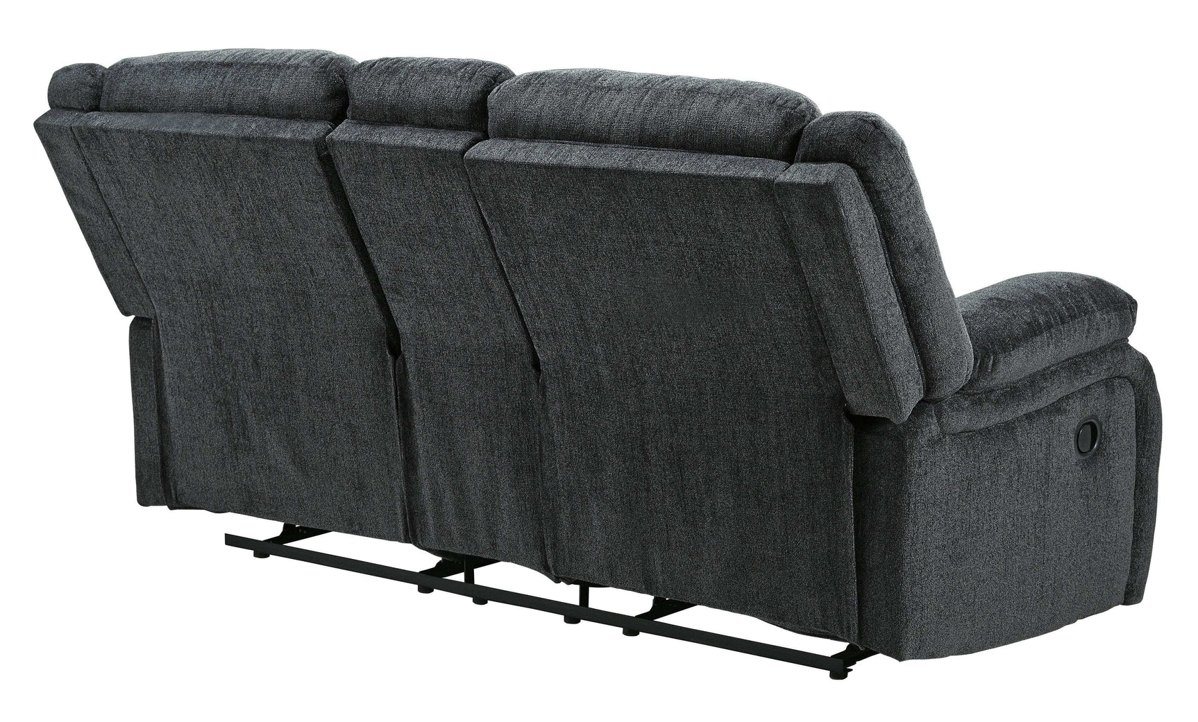 Draycoll Slate Manual Reclining Loveseat w/ Console (Online Special Price) - Ornate Home