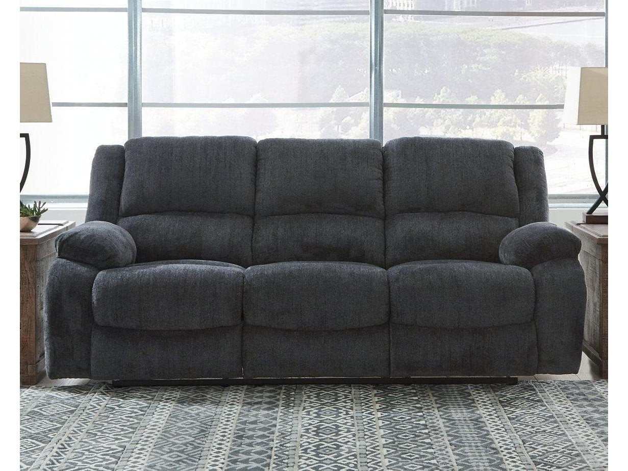 Draycoll Slate Manual Reclining Sofa (Online Special Price) - Ornate Home