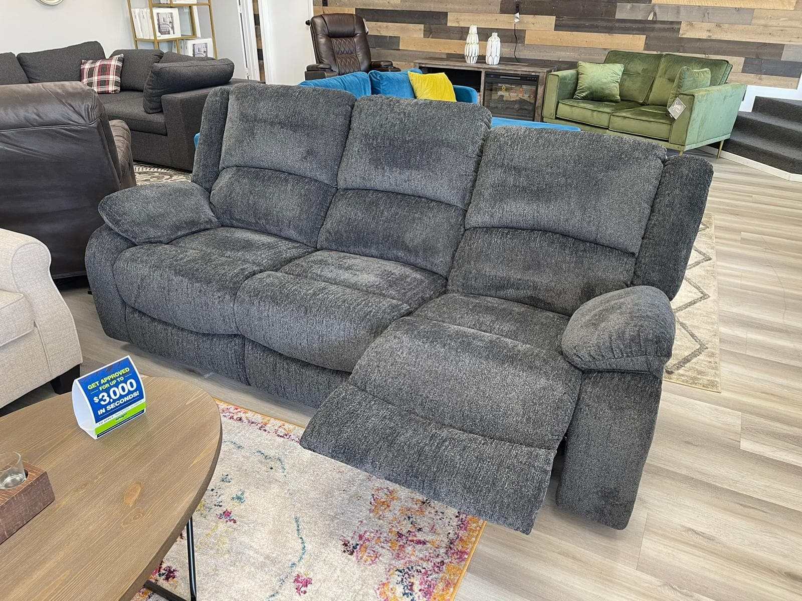 Draycoll Slate Manual Reclining Sofa (Online Special Price) - Ornate Home