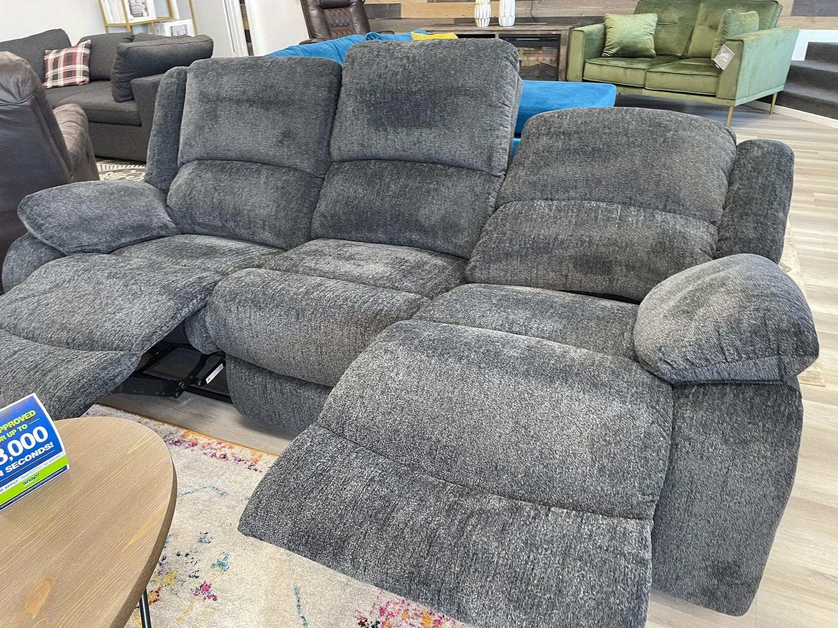 Draycoll Slate Manual Reclining Sofa (Online Special Price) - Ornate Home