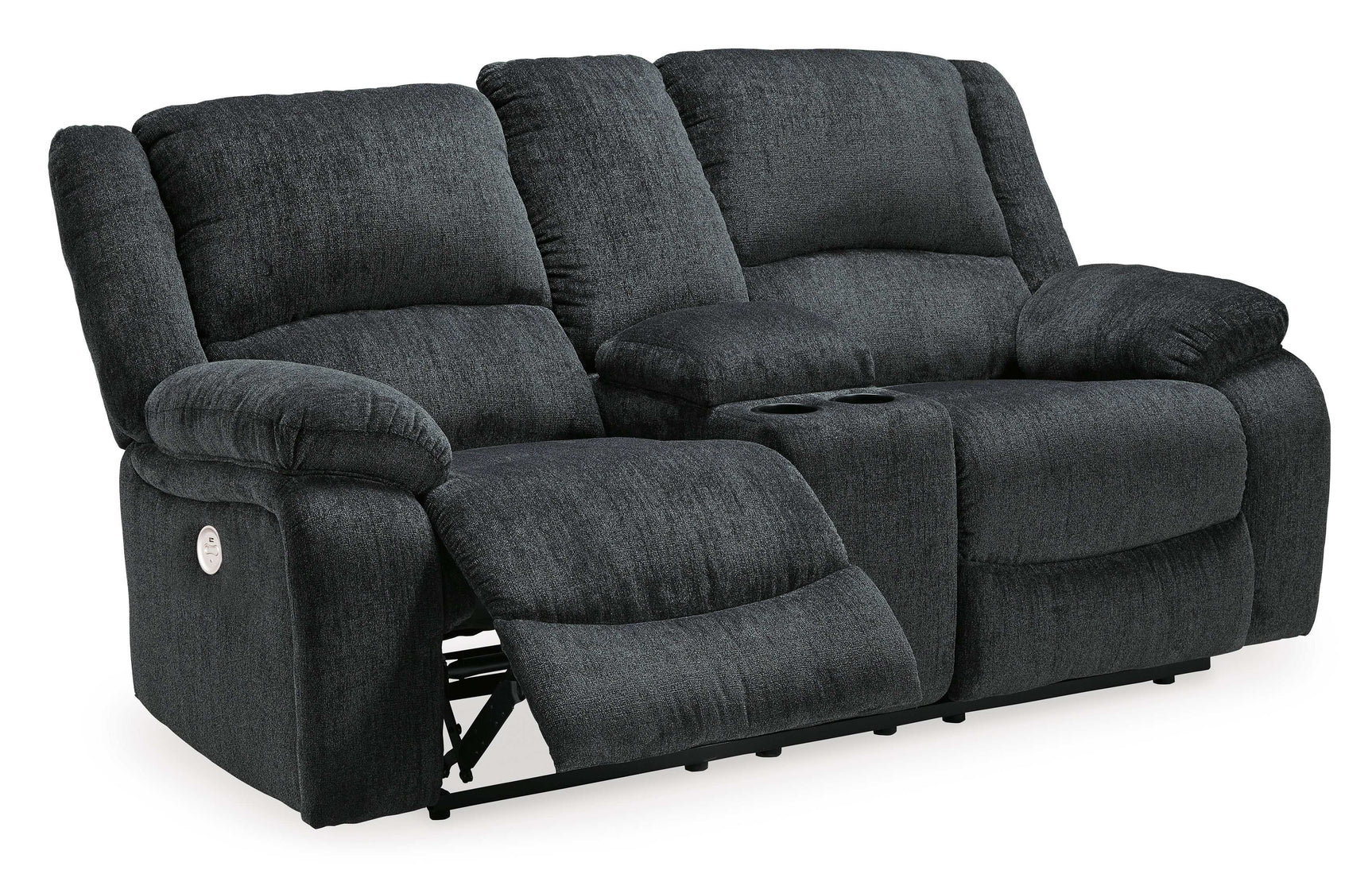 Draycoll Slate Power Reclining Loveseat w/ Console (Online Special Price) - Ornate Home