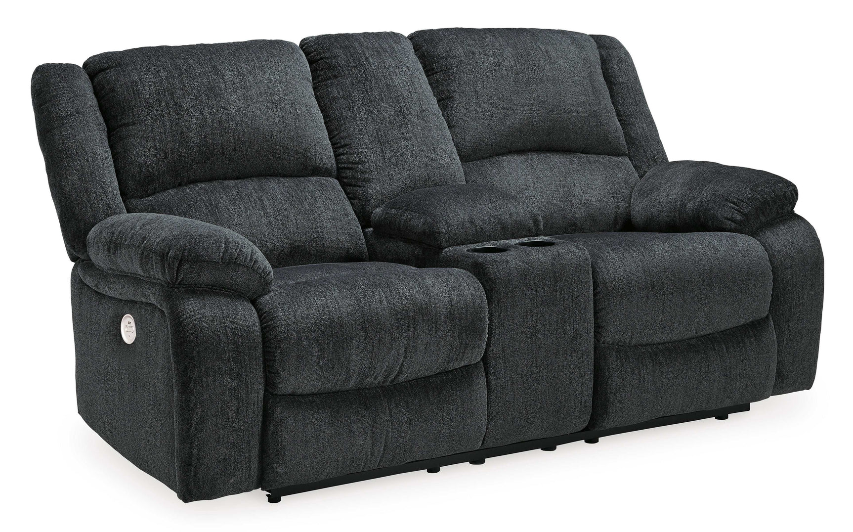 Draycoll Slate Power Reclining Loveseat w/ Console (Online Special Price) - Ornate Home