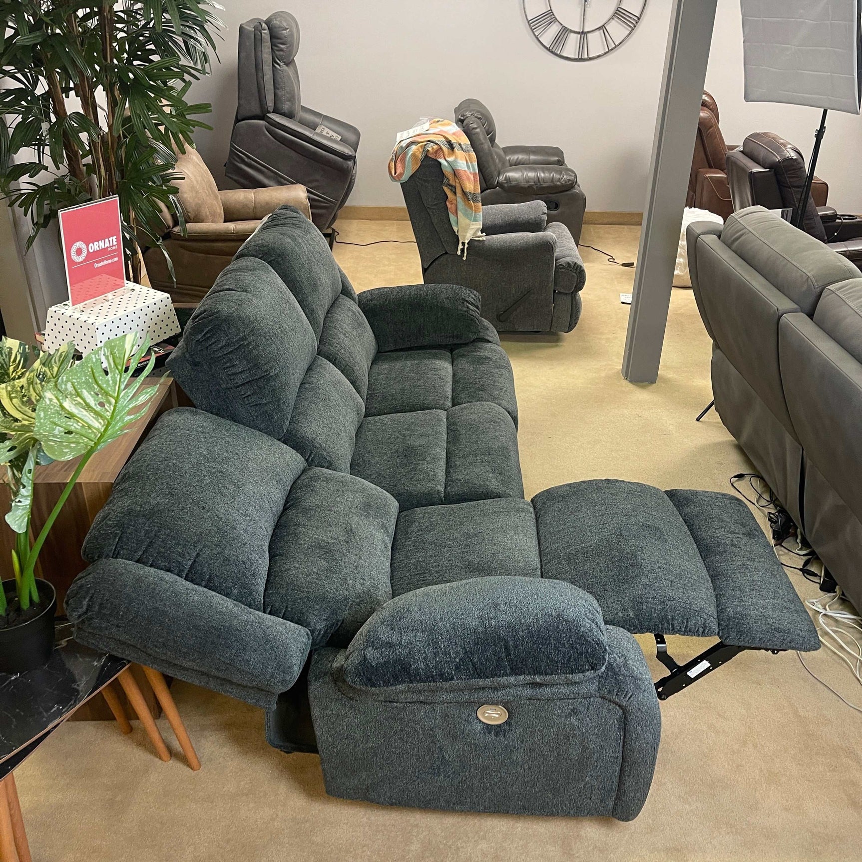 Draycoll Slate Power Reclining Sofa (Online Special Price) - Ornate Home