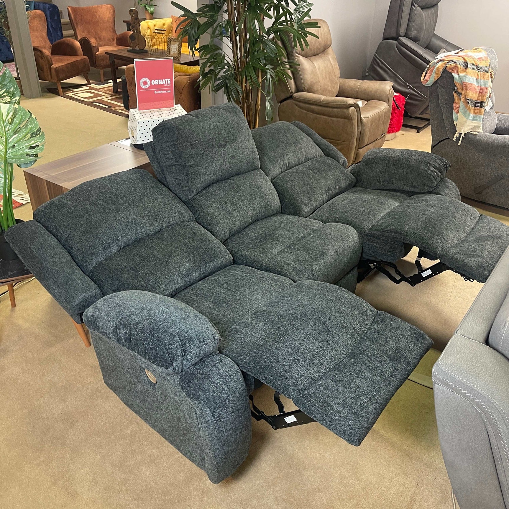 Draycoll Slate Power Reclining Sofa (Online Special Price) - Ornate Home