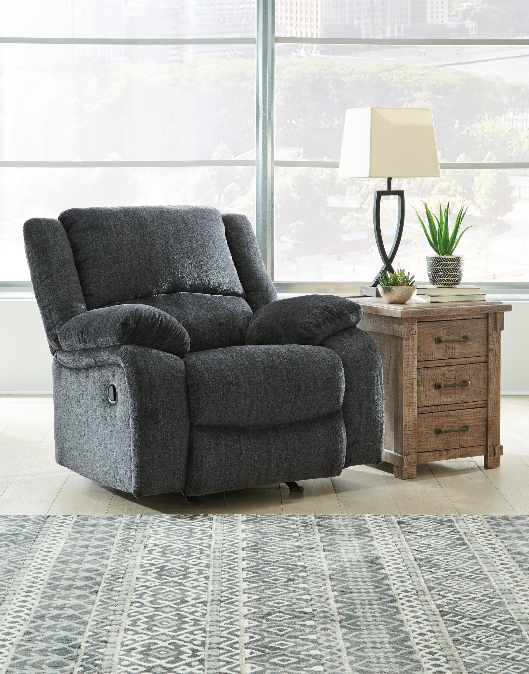 Draycoll Slate Reclining Loveseat and 2 Recliners - Ornate Home