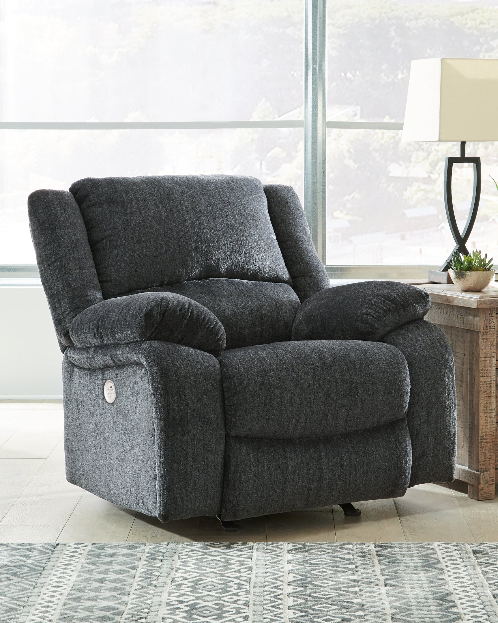 Draycoll Slate Reclining Sofa and Power Recliner - Ornate Home