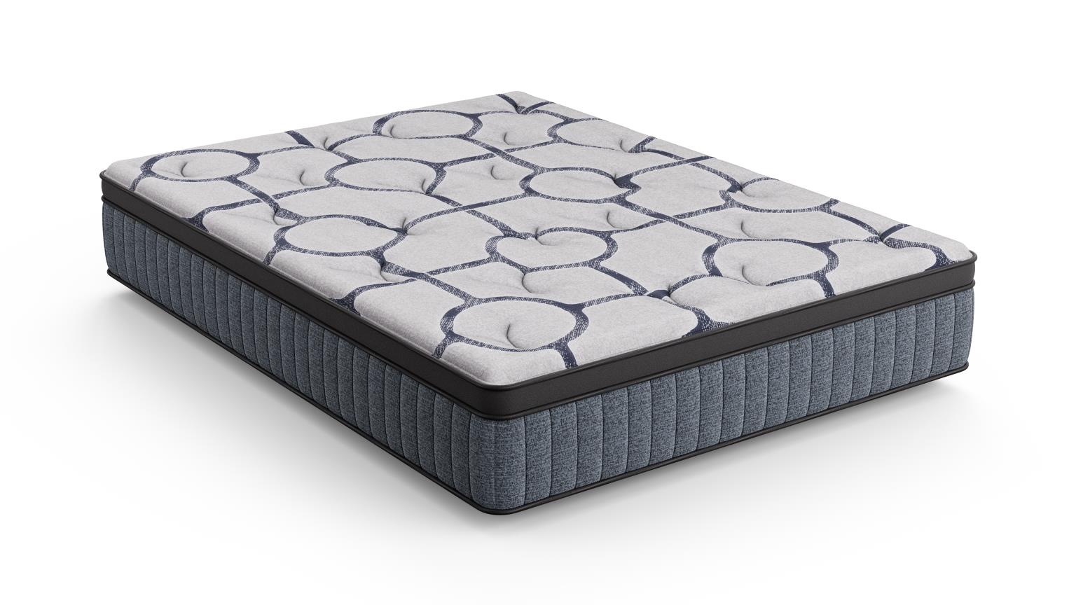 Dreamstage Value Amethyst Euro Top 15" Plush Grey Queen Mattress - Ornate Home