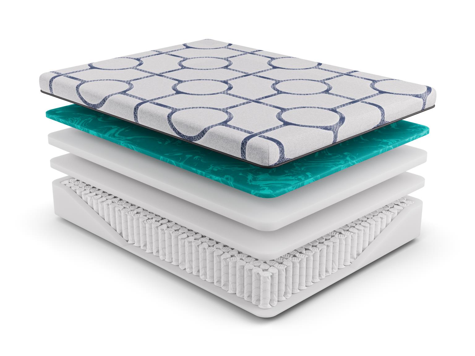 Dreamstage Value Aquamarine Hybrid 13.5" Plush Grey Twin XL Mattress - Ornate Home