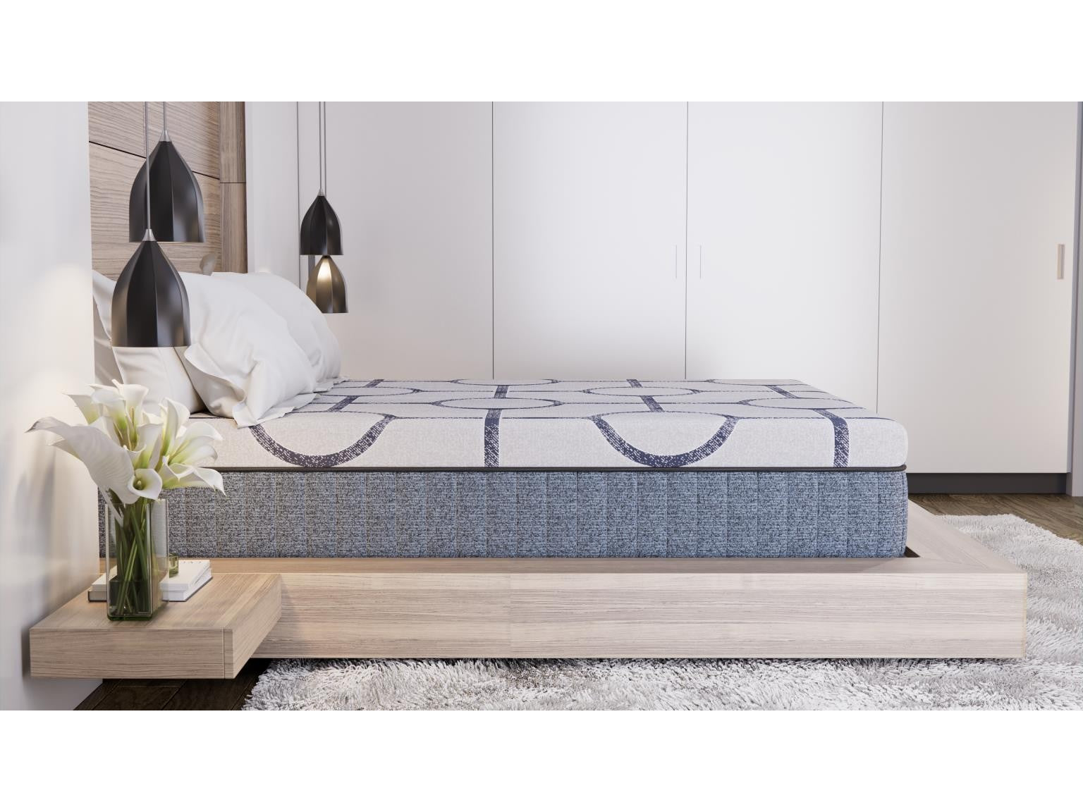 Dreamstage Value Aquamarine Hybrid 13.5" Plush Grey Twin Mattress - Ornate Home