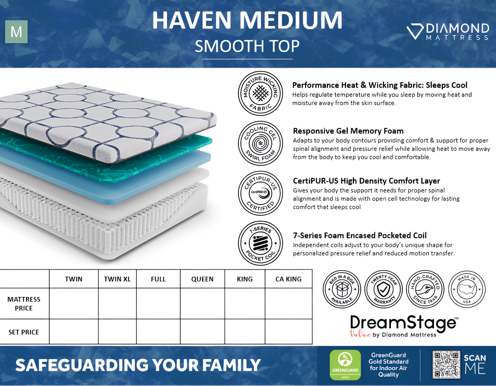 Dreamstage Value Haven Hybrid 13.5" Medium Grey Full Mattress - Ornate Home