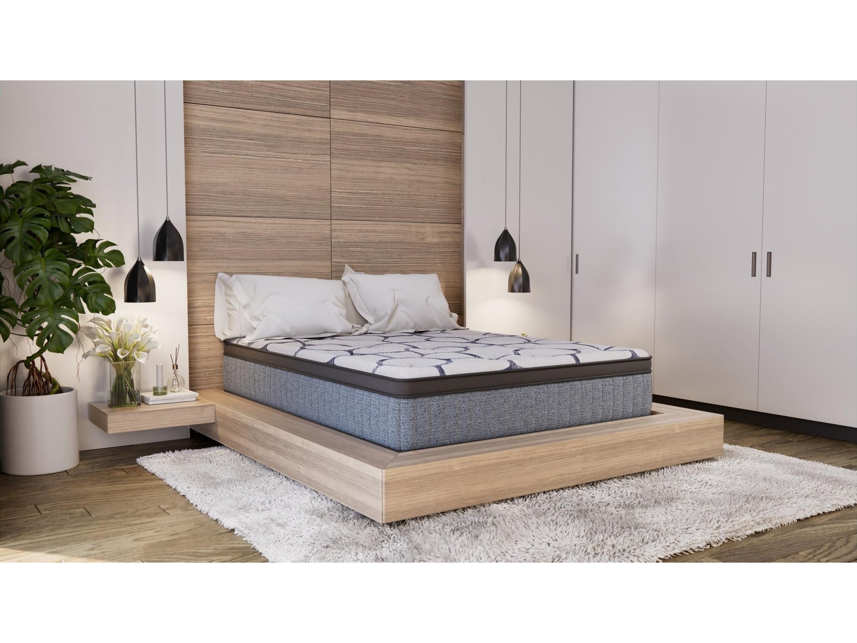 Dreamstage Value Meadow Euro Top 15" Plush Grey Twin Mattress - Ornate Home