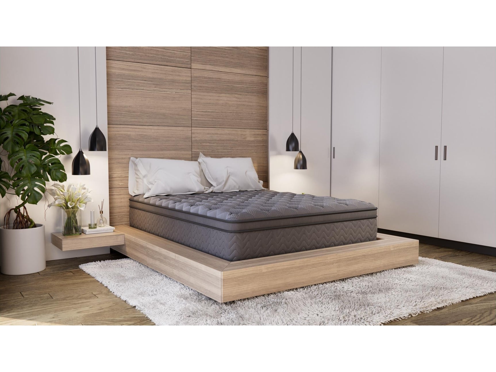 Dreamstage Value Turquoise Euro Top 12.5" Firm Grey Twin XL Mattress - Ornate Home