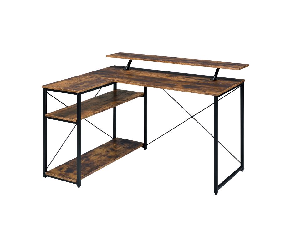 Drebo Weathered Oak/Black Writing Desk - Ornate Home