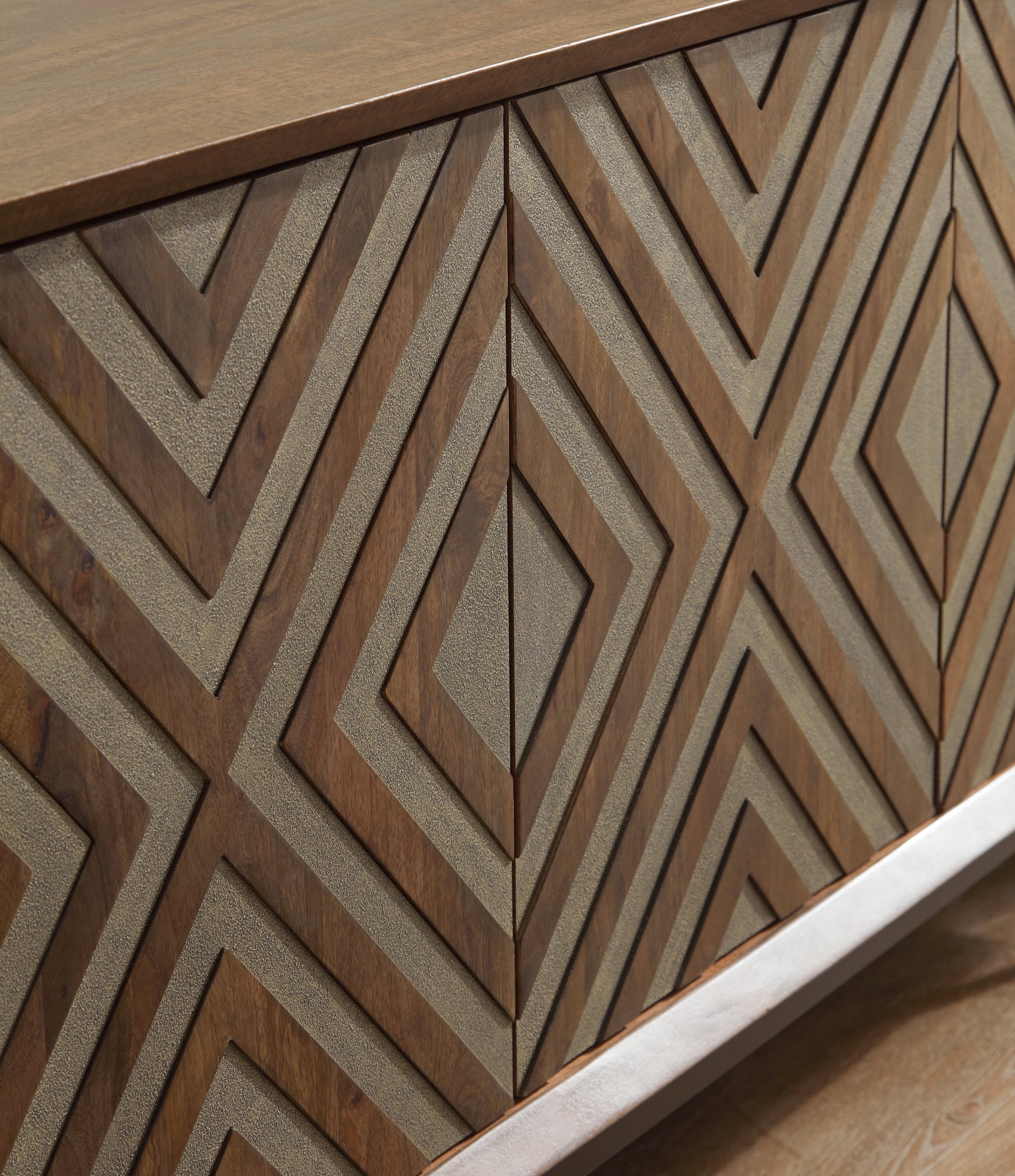 Dreggan Brown/Gold Finish Accent Cabinet (Online Special Price) - Ornate Home