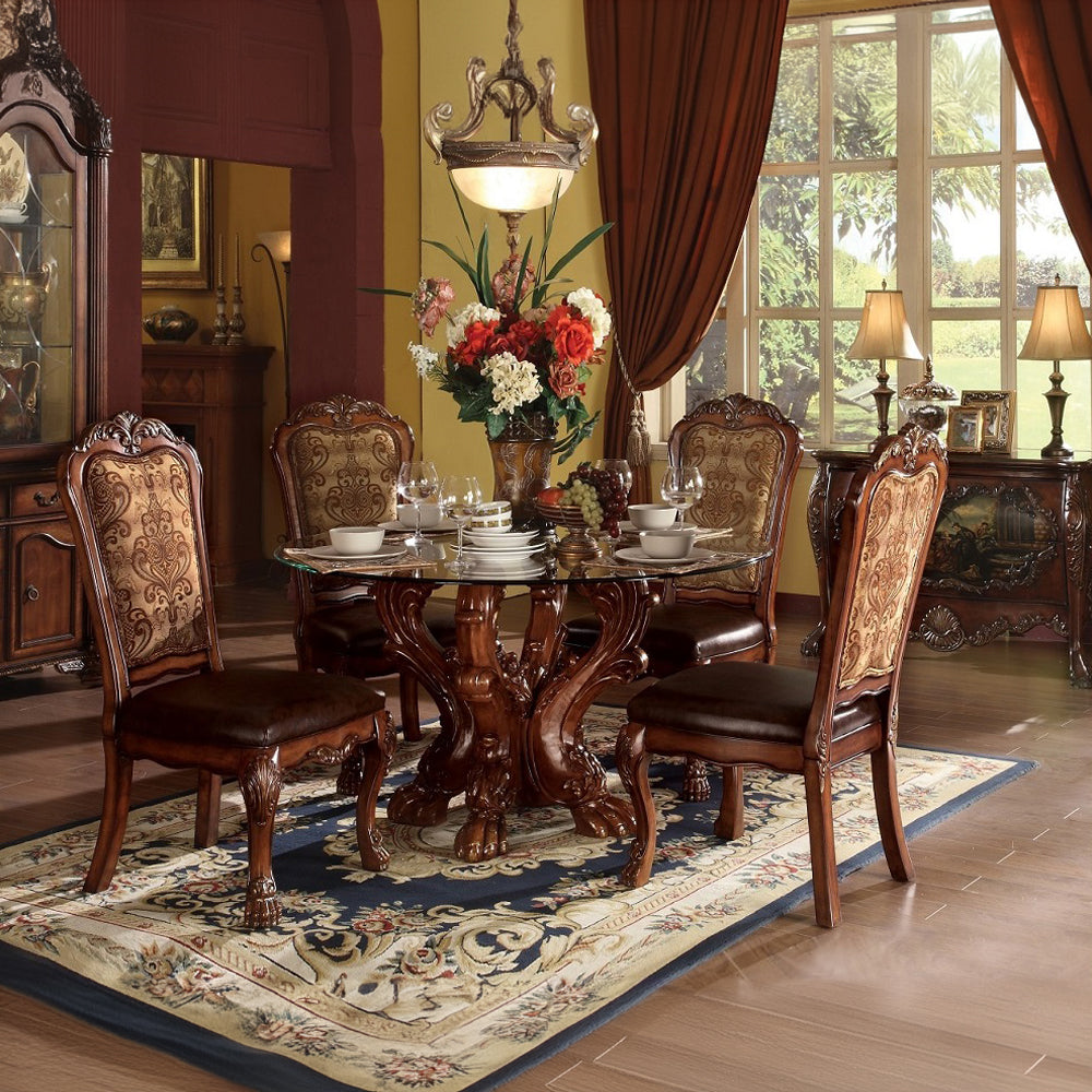 Dresden Cherry Oak Curio Cabinet - Ornate Home