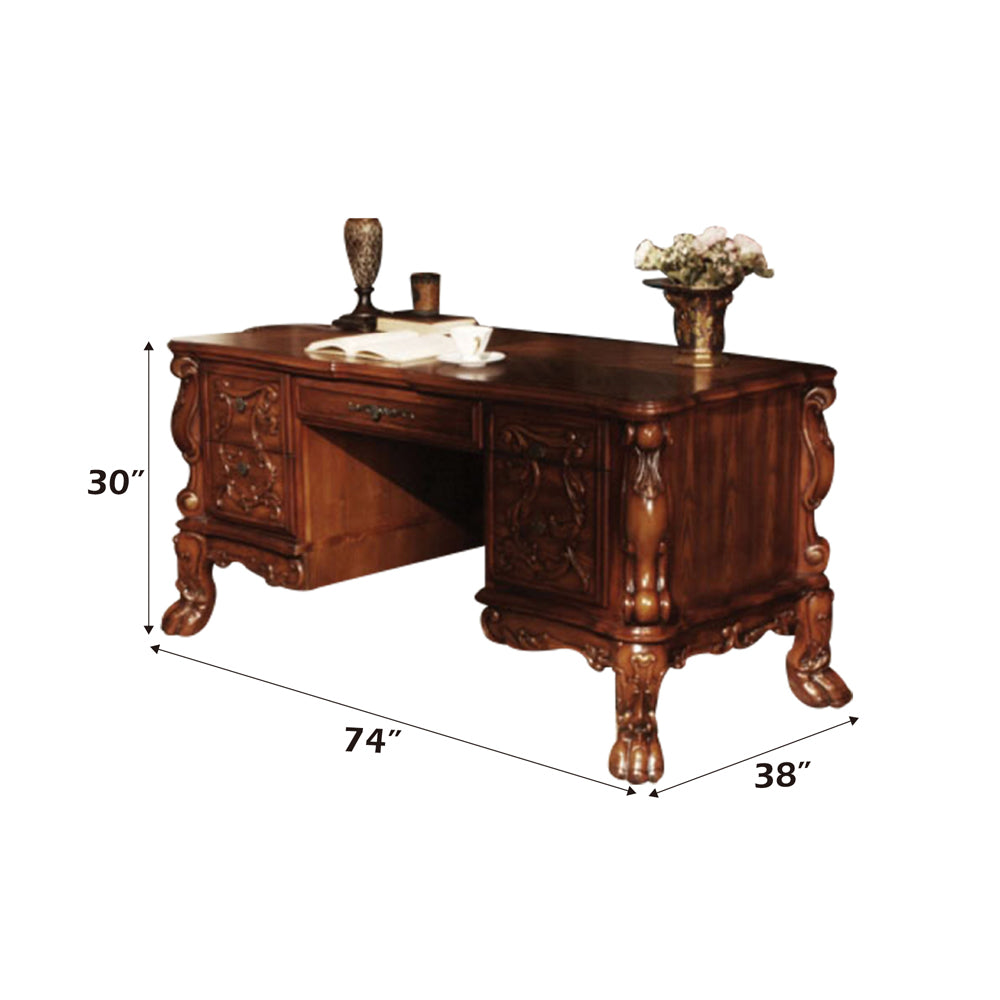 Dresden Cherry Oak Desk - Ornate Home