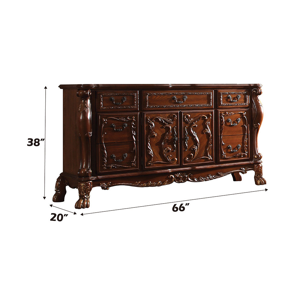 Dresden Cherry Oak Dresser - Ornate Home