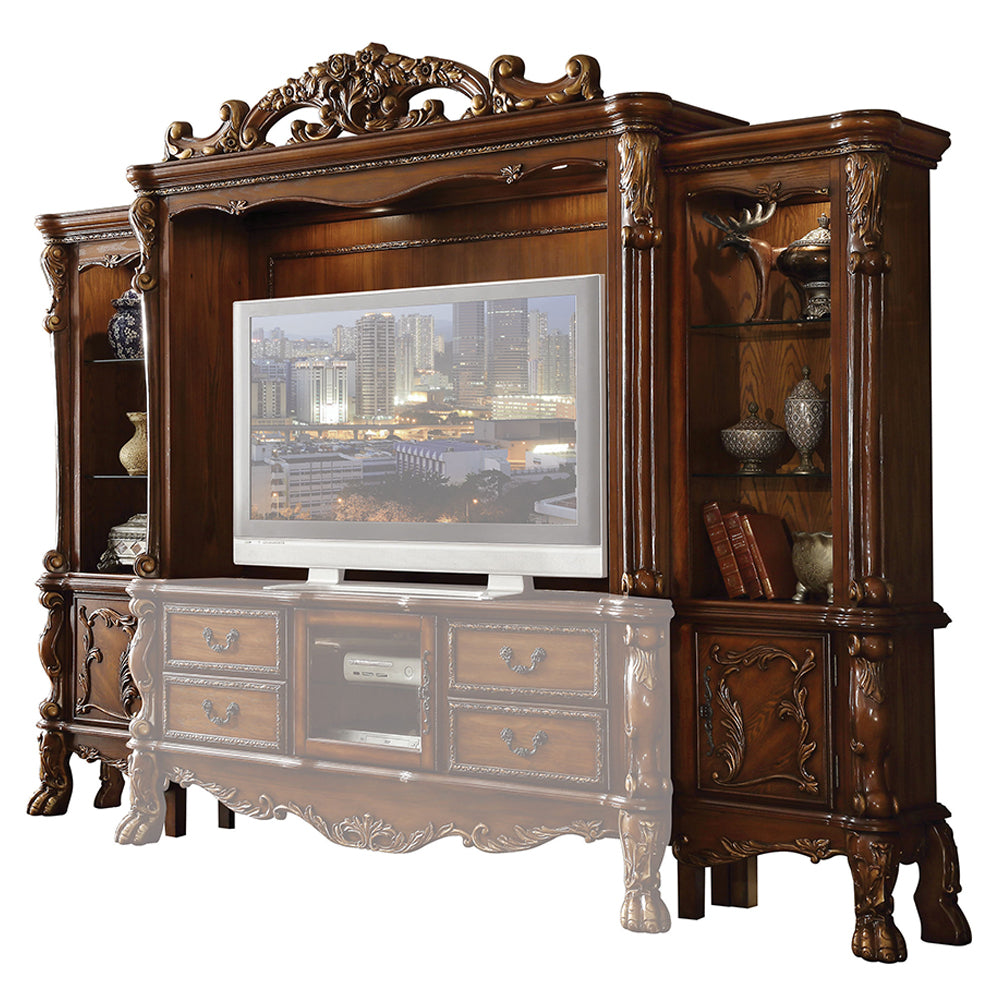Dresden Cherry Oak Entertainment Center (1Set/3Ctn) - Ornate Home
