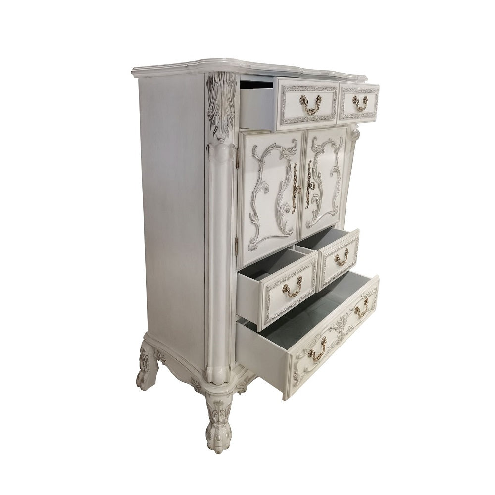 Dresden II Bone White Finish Chest - Ornate Home