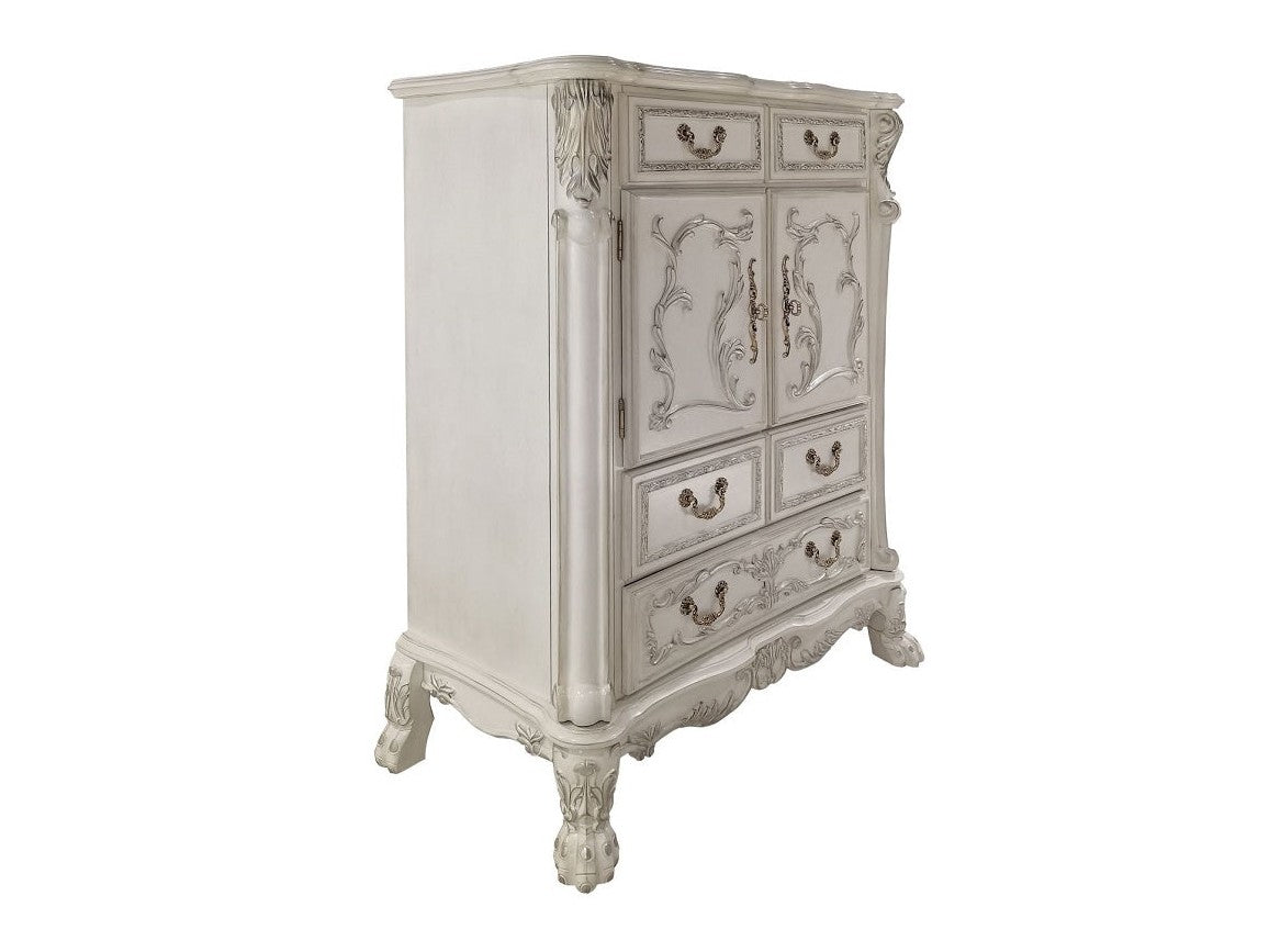 Dresden II Bone White Finish Chest - Ornate Home