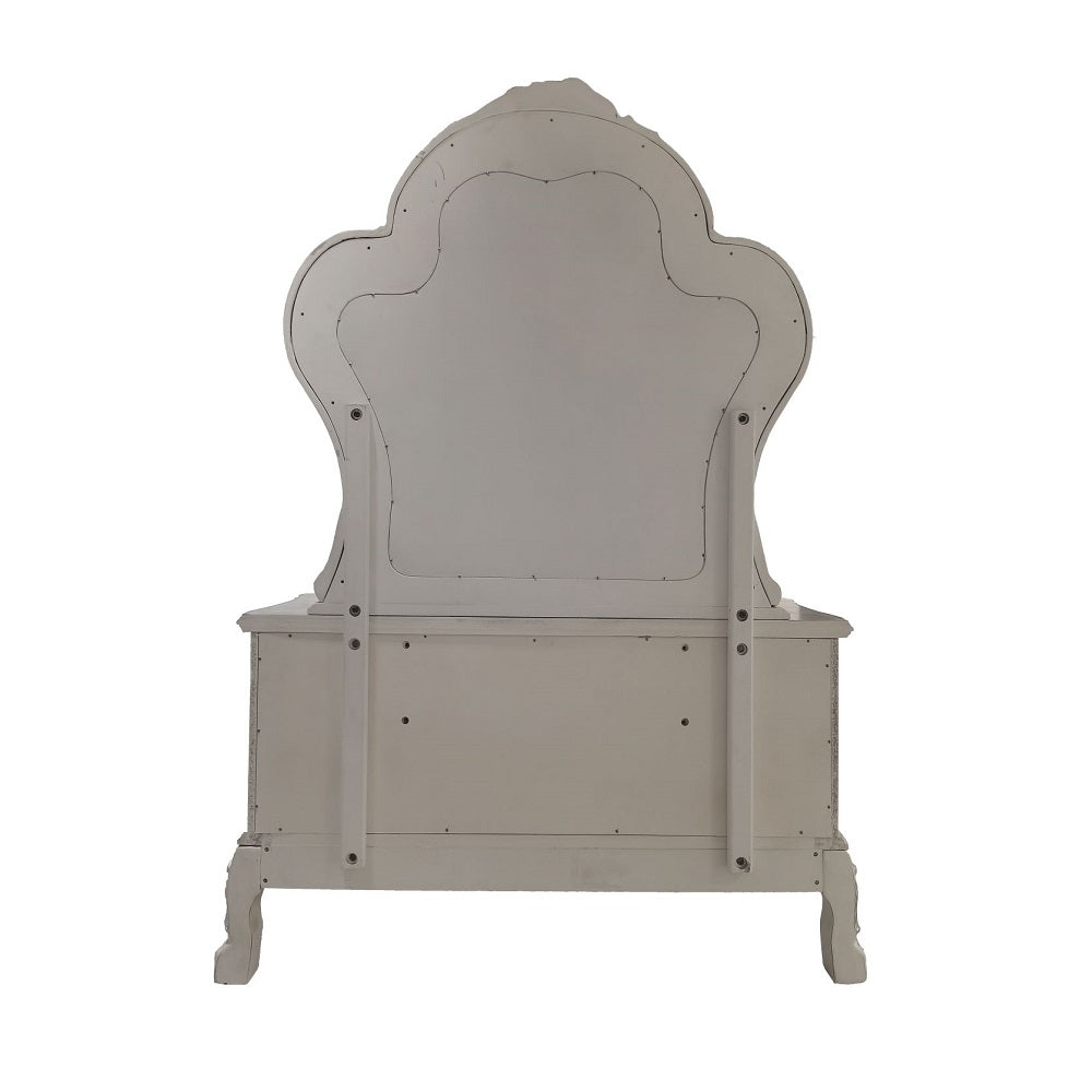 Dresden II Bone White Vanity Desk - Ornate Home