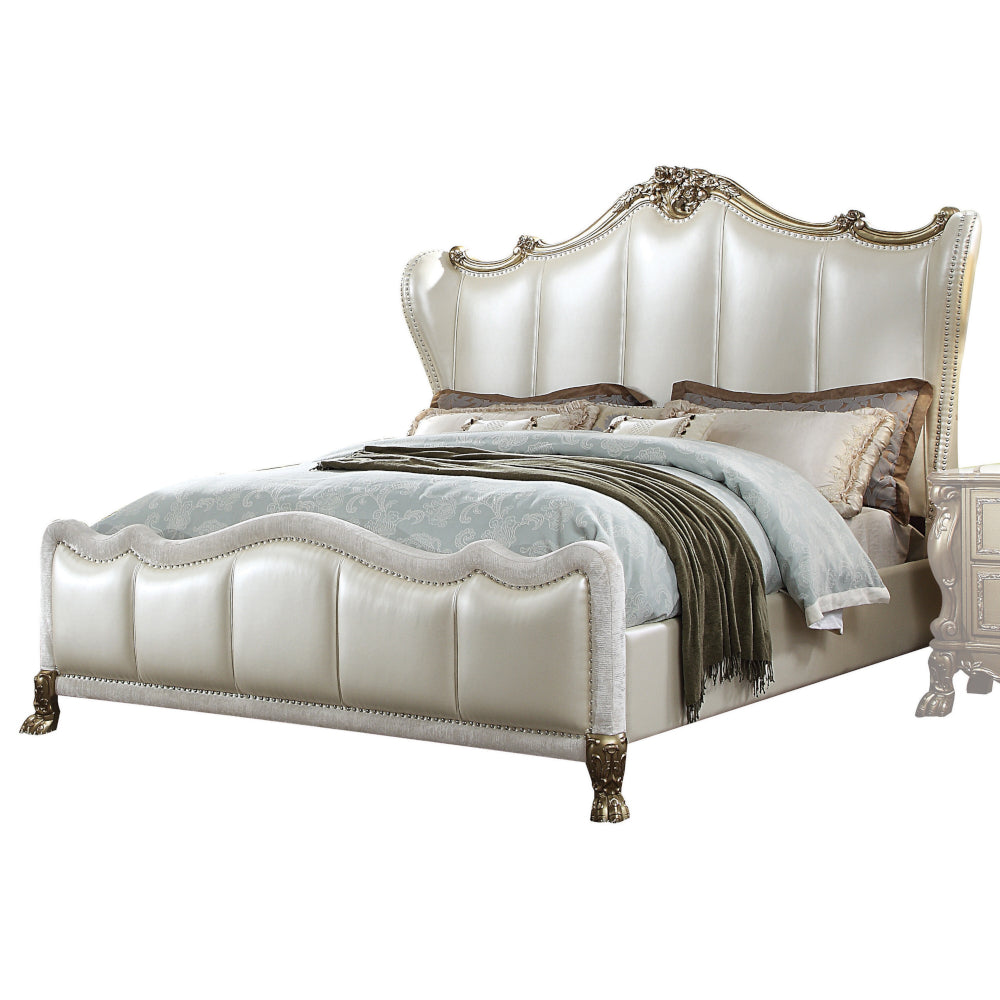 Dresden II Gold Patina Finish California King Bed - Ornate Home
