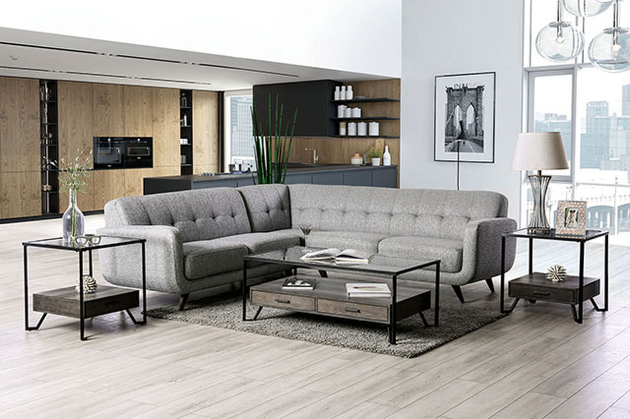 Dresden Light Gray Sectional - Ornate Home