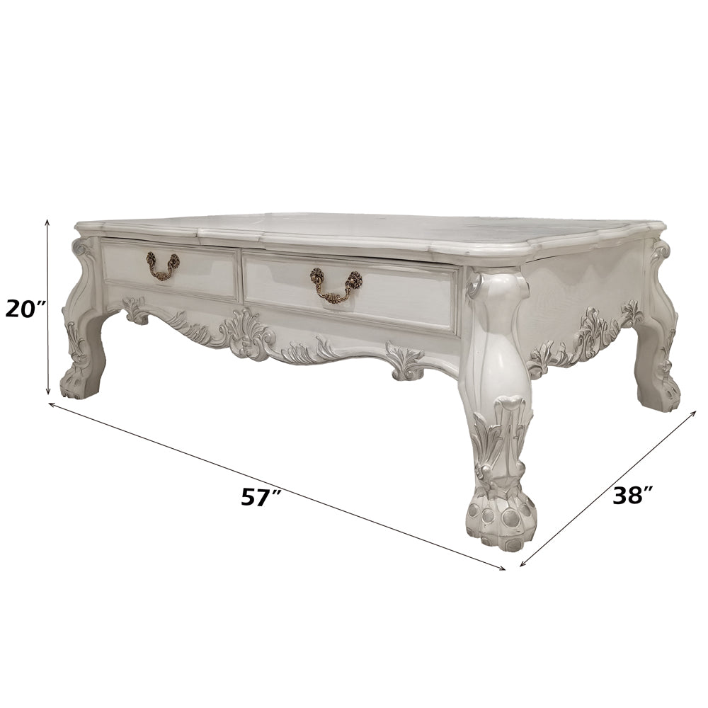 Dresden White Coffee Table - Ornate Home