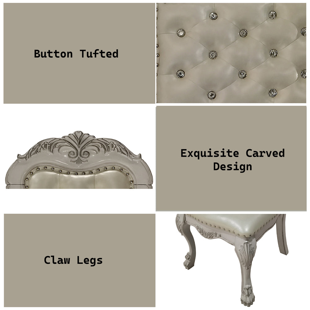 Dresden White Side Chair (Set of 2) - Ornate Home