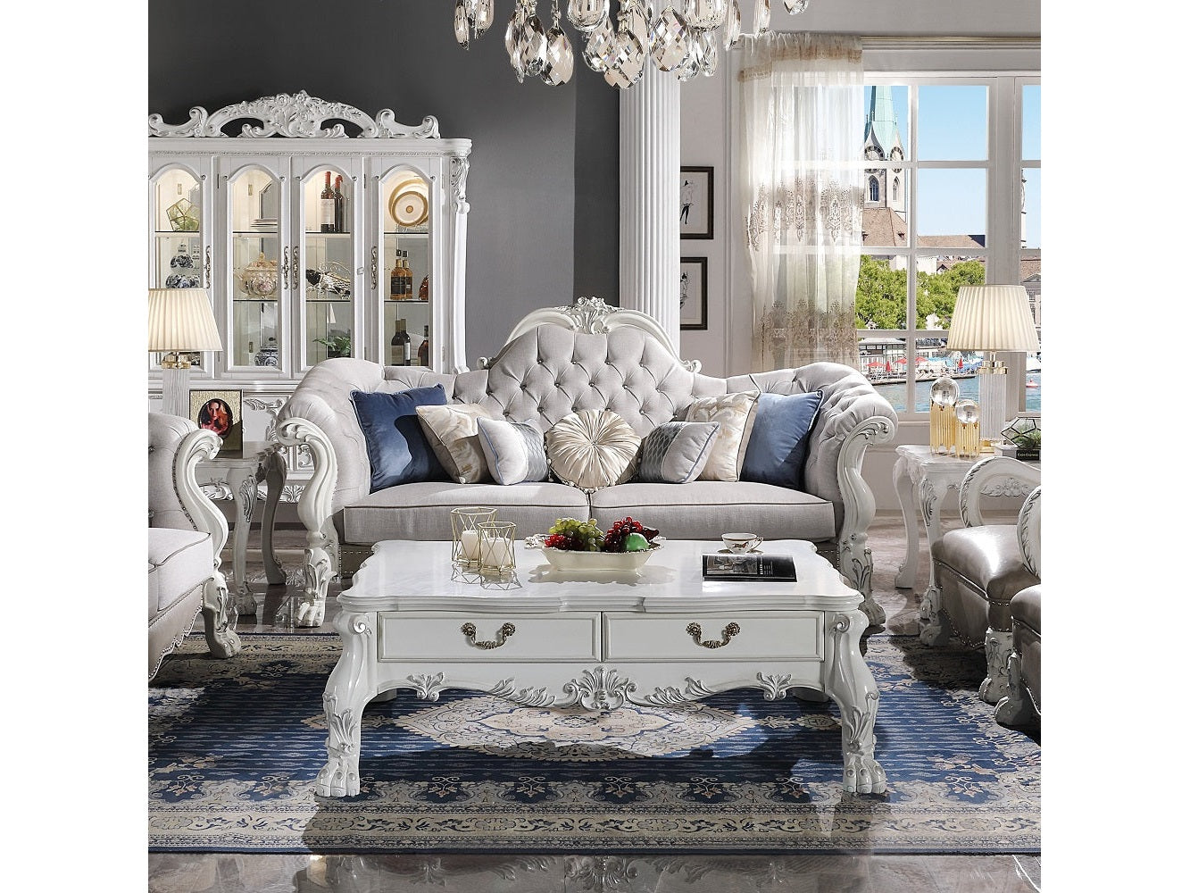 Dresden White Sofa - Ornate Home