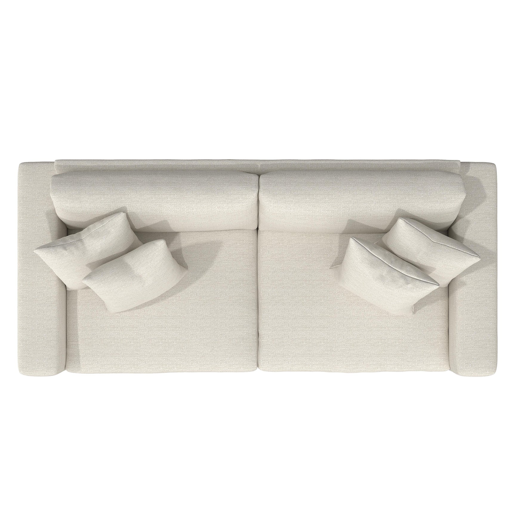 Drew White/Cream Fabric Sofa - Ornate Home