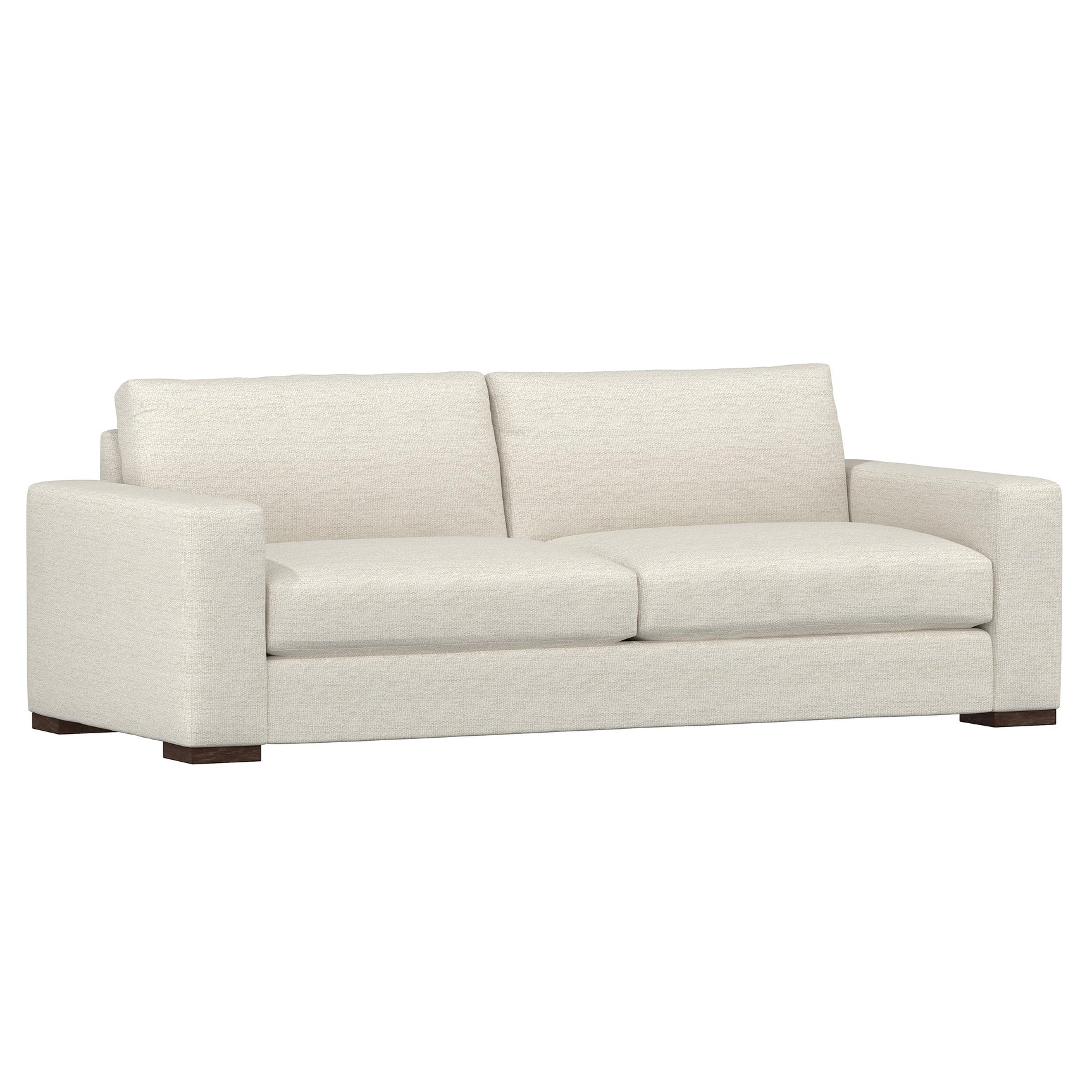 Drew White/Cream Fabric Sofa - Ornate Home