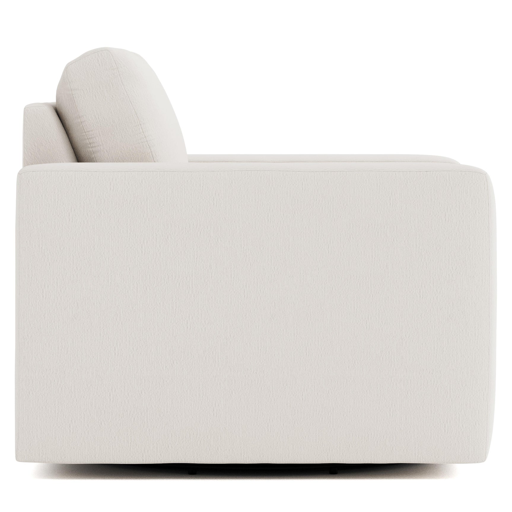 Drew White/Cream Fabric Swivel Chair - Ornate Home