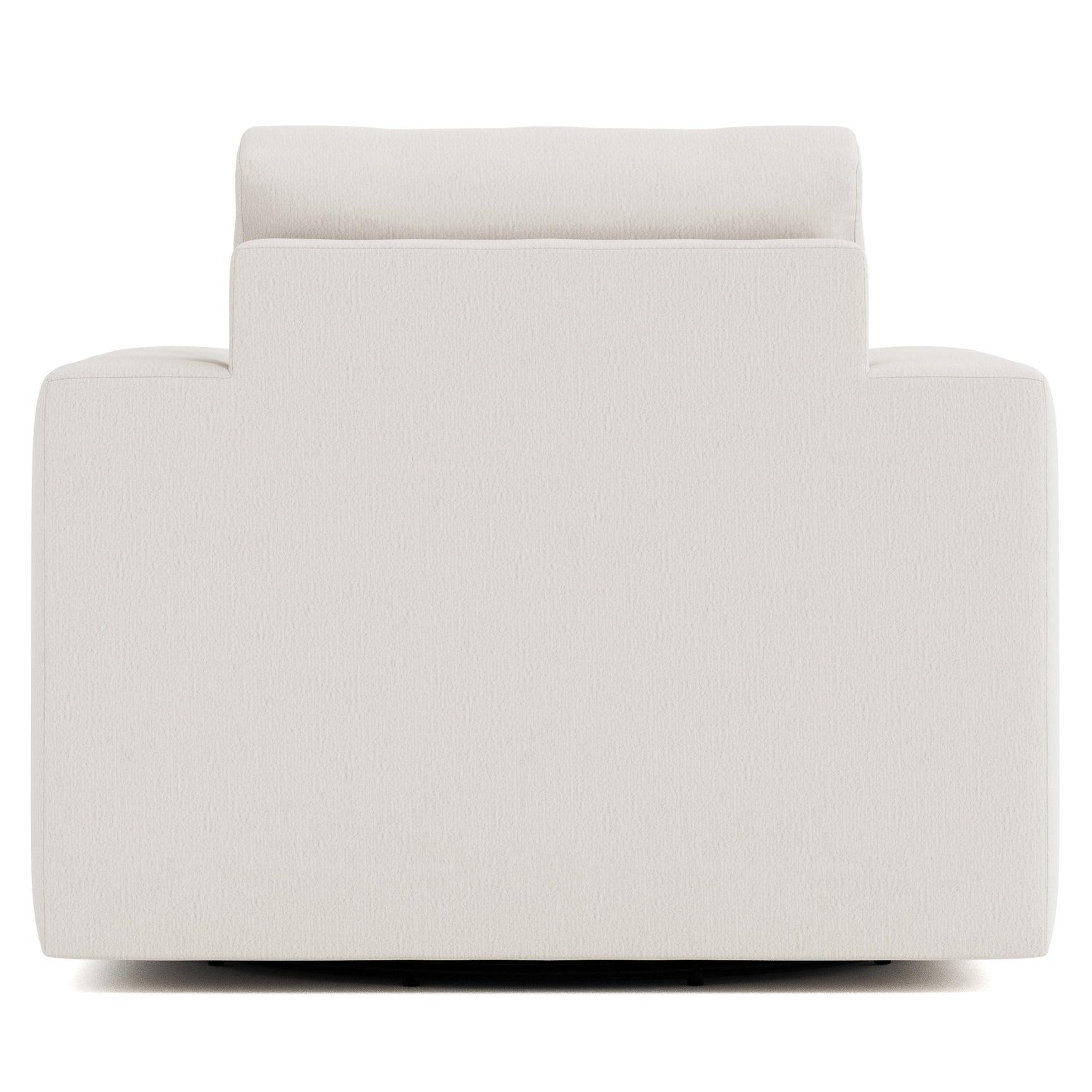 Drew White/Cream Fabric Swivel Chair - Ornate Home