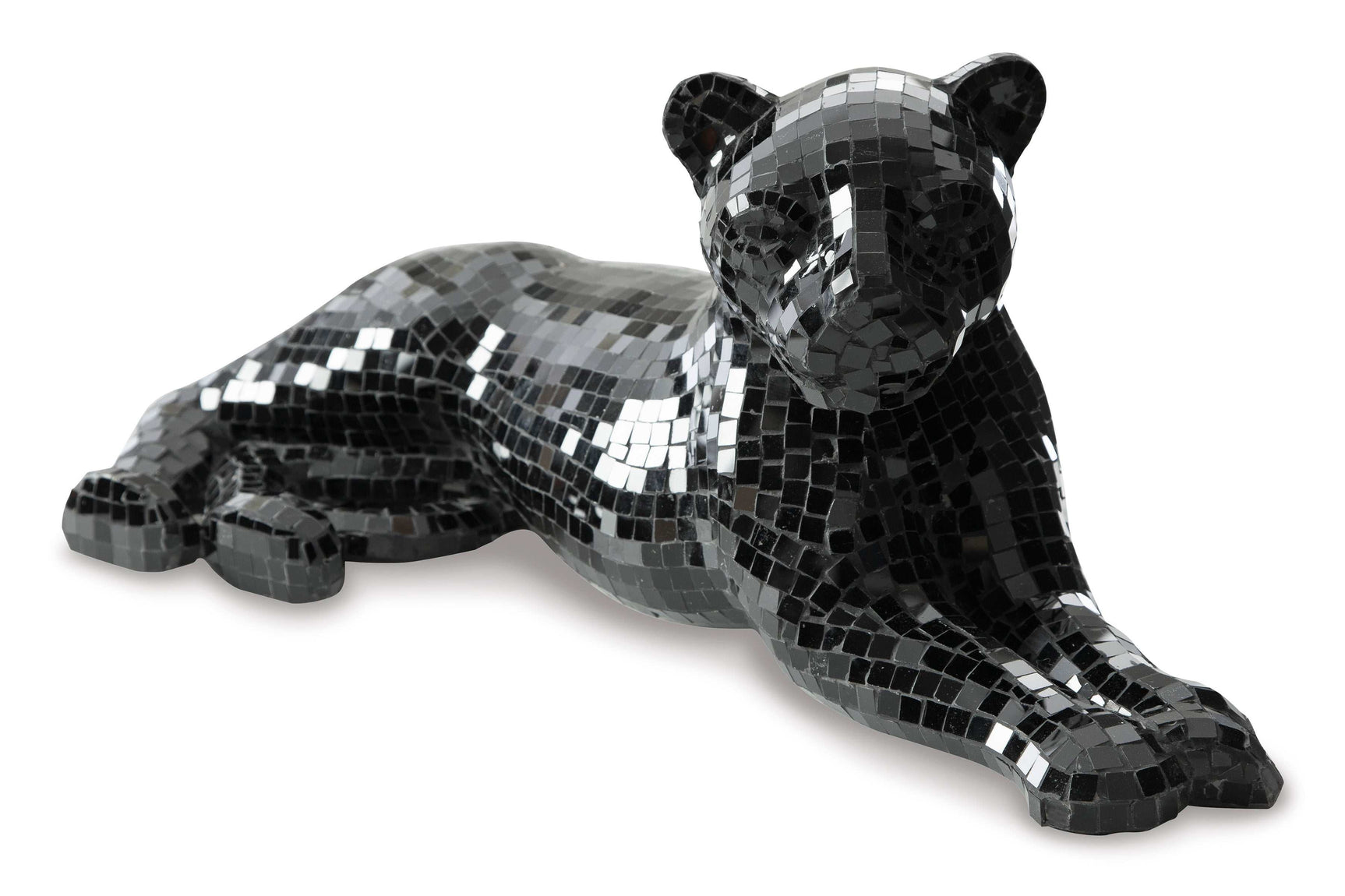 Drice Black Glass Panther Sculpture (Online Special Price) - Ornate Home