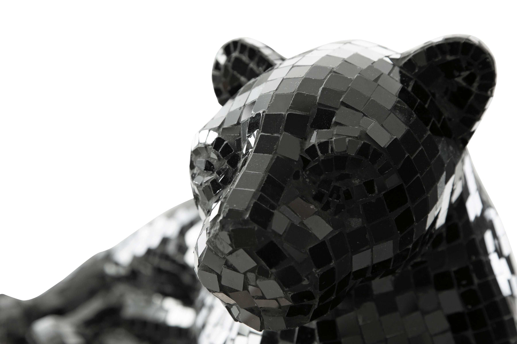 Drice Black Glass Panther Sculpture (Online Special Price) - Ornate Home