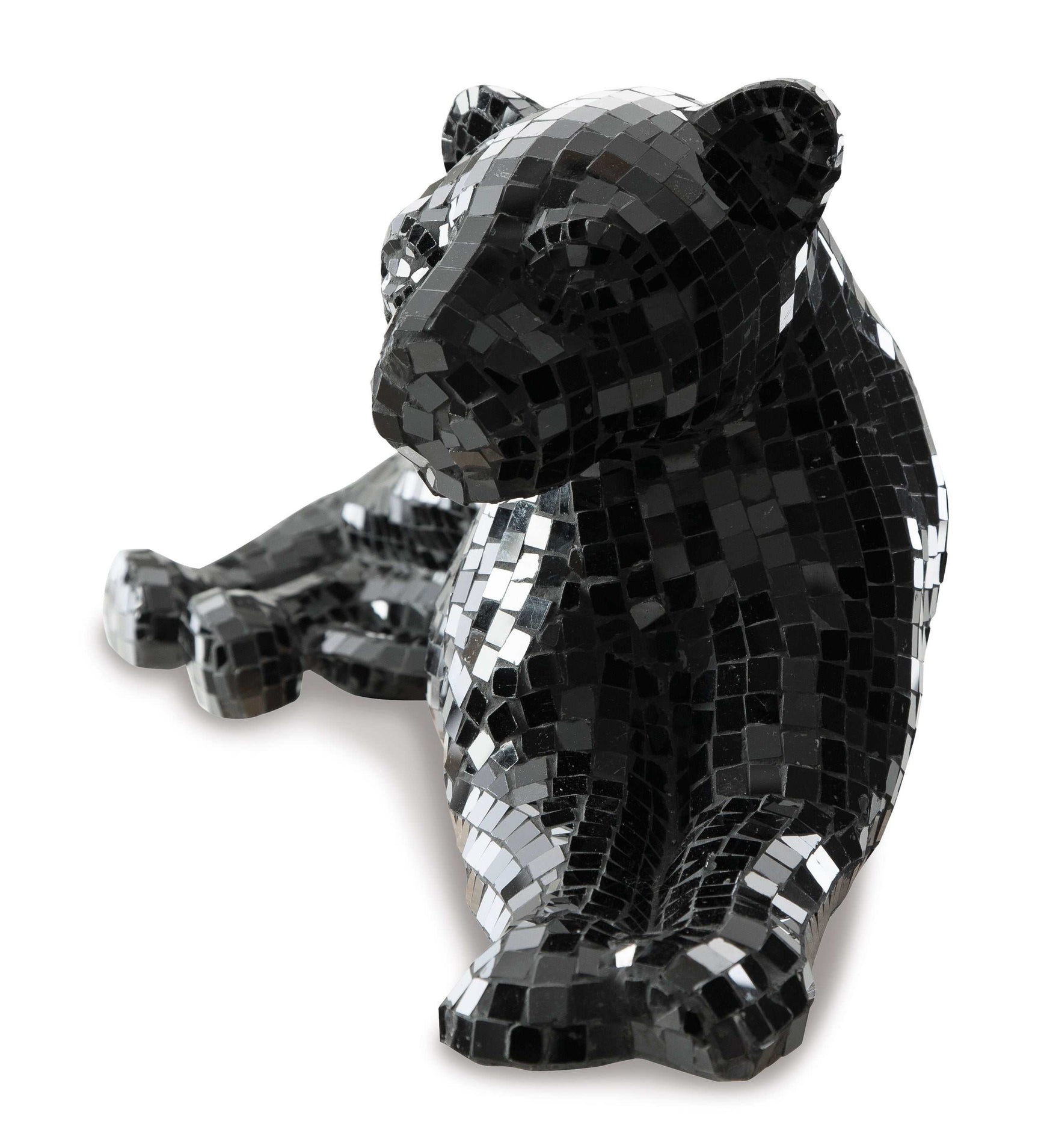 Drice Black Glass Panther Sculpture (Online Special Price) - Ornate Home