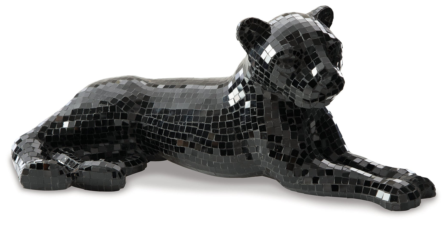 Drice Black Glass Panther Sculpture (Online Special Price) - Ornate Home