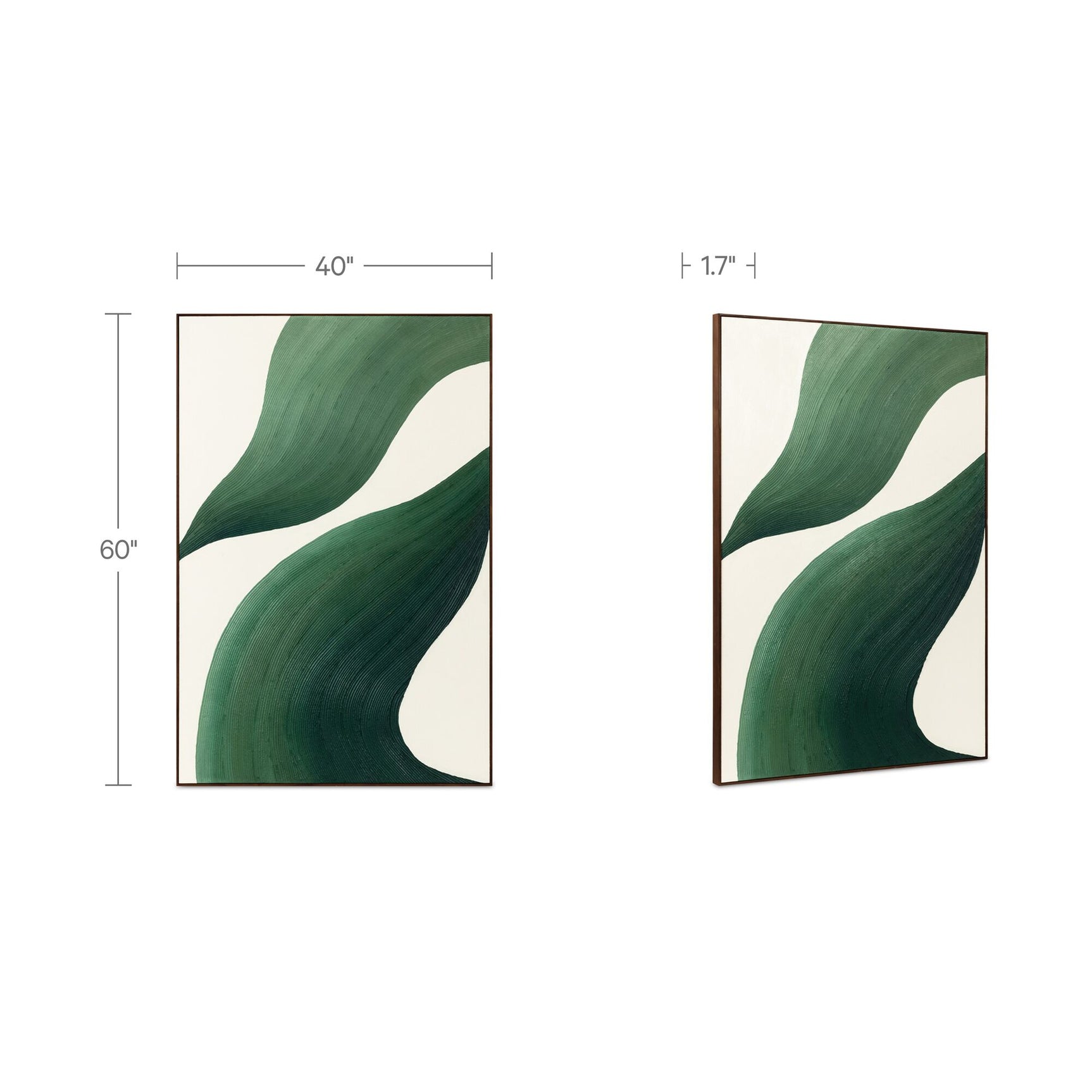 Drift Green/White Framed Painting - Ornate Home