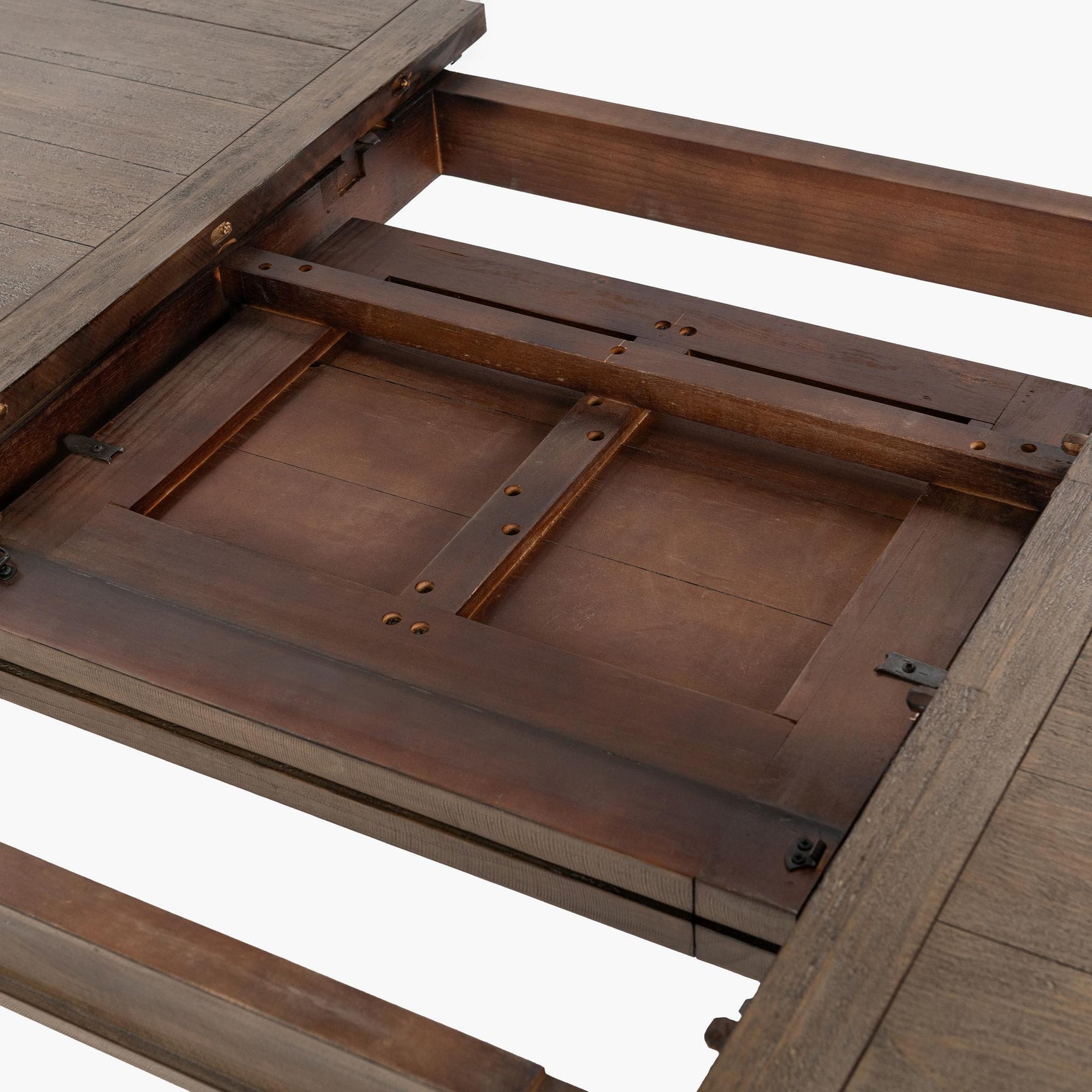 Driftwood Distressed Brown Extendable Dining Table - Ornate Home