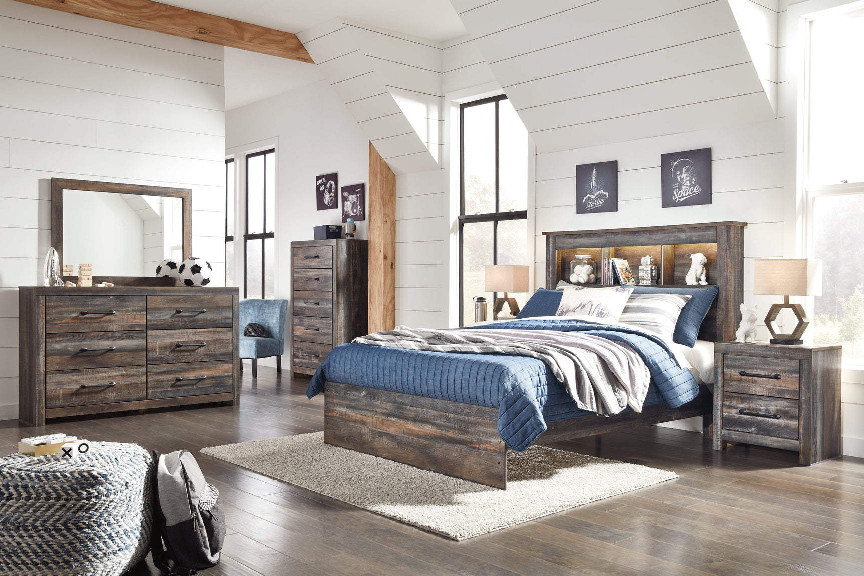 Drystan Multi Full Bookcase Bed (Online Special Price) - Ornate Home