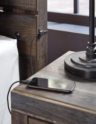 Drystan Multi King Panel Storage Bedroom Set with Dresser, Mirror and Nightstand - Ornate Home