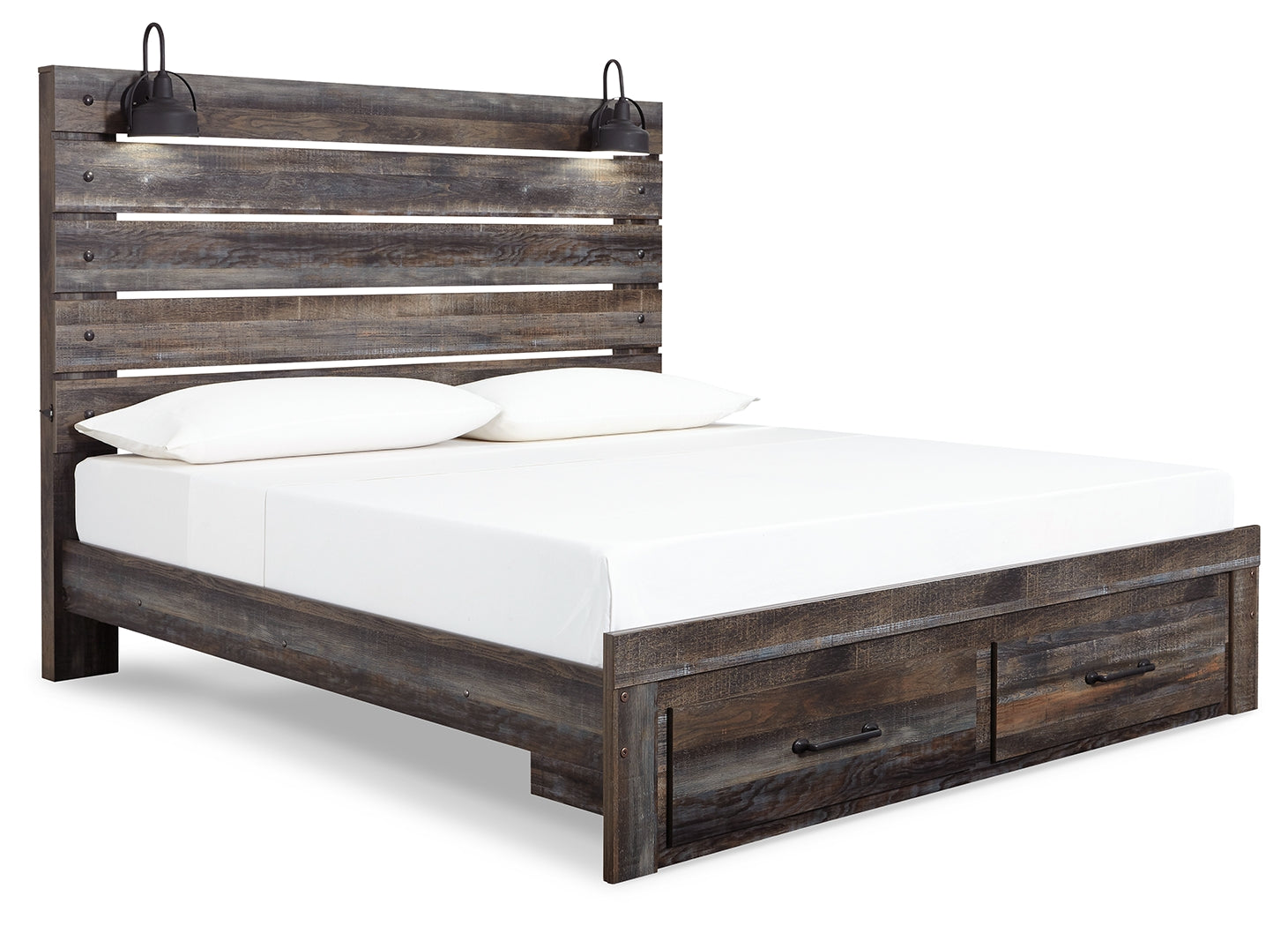 Drystan Multi King Panel Storage Bedroom Set with Dresser and Mirror (Online Special Price) - Ornate Home