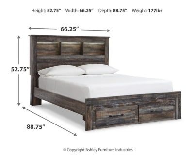 Drystan Multi Queen Bookcase Storage Bedroom Set with Dresser, Mirror and Nightstand (Online Special Price) - Ornate Home